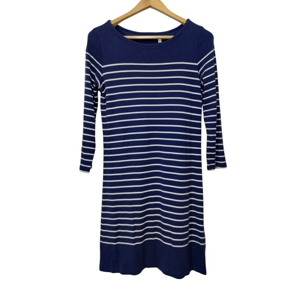 Vineyard Vines Blue Stripe Nautical Coastal Preppy Beach Boatneck Dress M